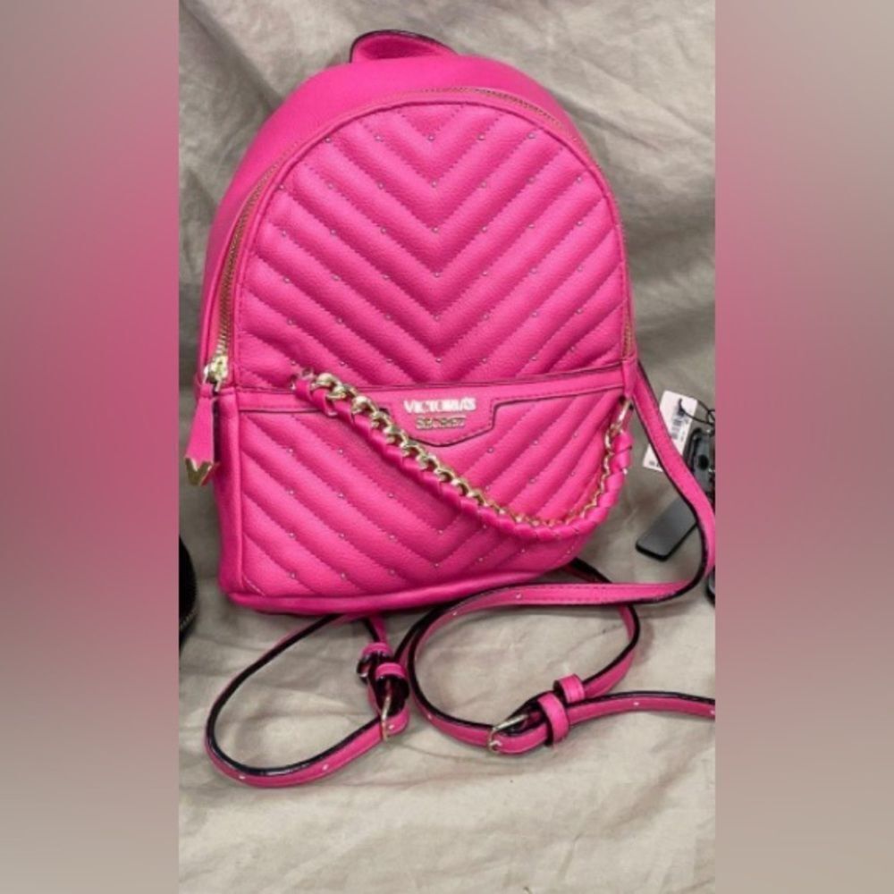 VS Barbie-PINK Chevron Mini Backpack